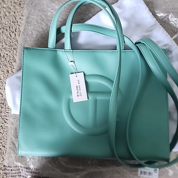 Telfar Teal Satchel Telfar (Medium) Shopping Bag 